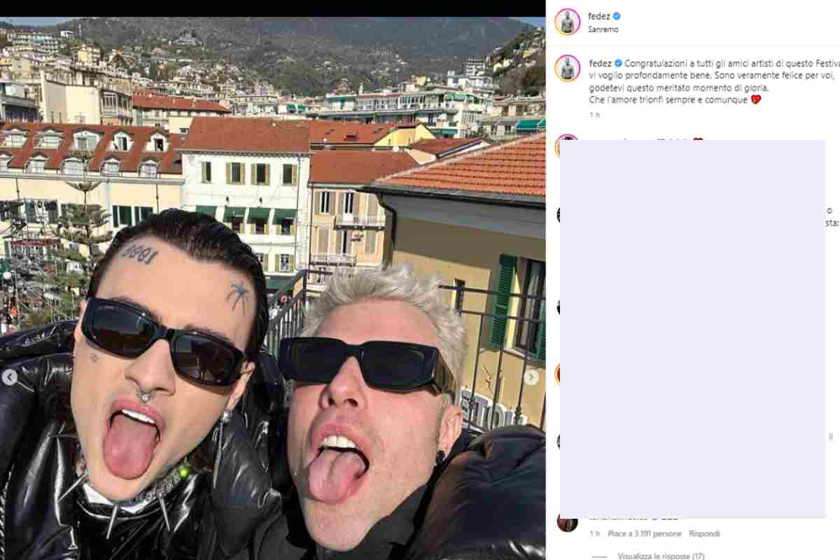 Fedez primo post dopo Sanremo