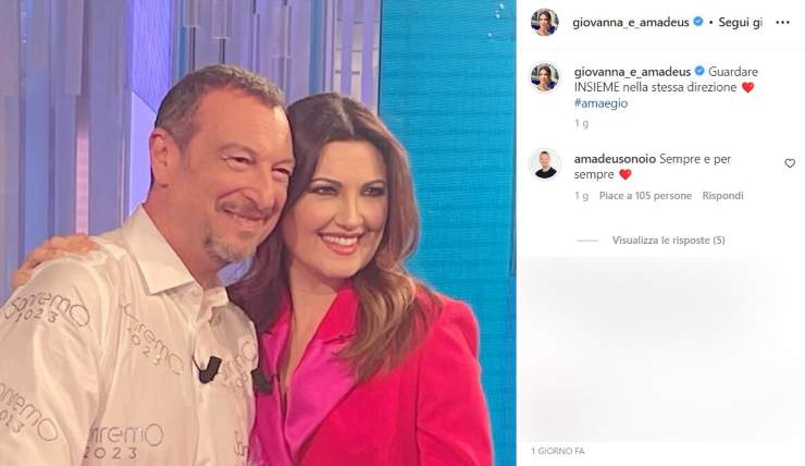 Giovanna e Amadeus felici