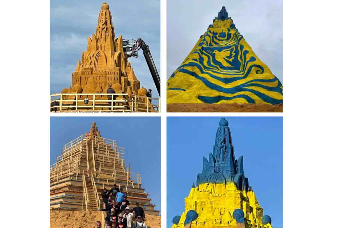 Il castello di sabbia più alto del mondo, processo iniziale e pittura