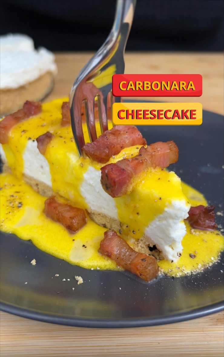 Carbonara cheesecake
