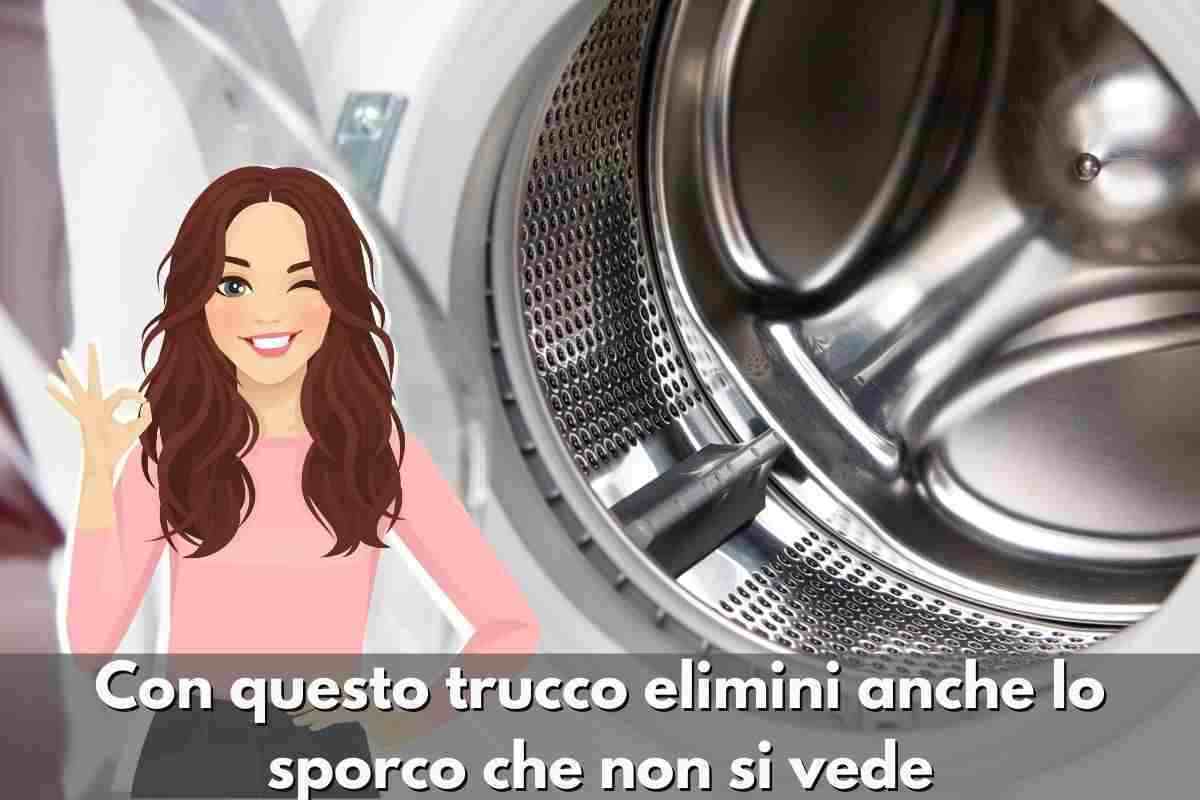 Lavatrice sporca pulire senza toccare