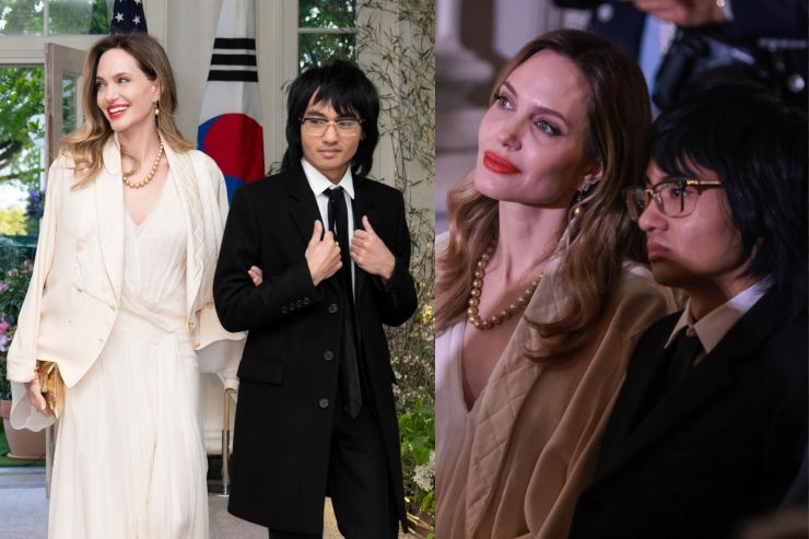 Angelina Jolie, Maddox le fa da cavaliere