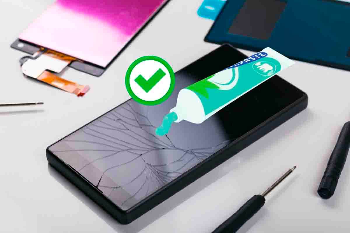 Non usate il dentifricio sul display