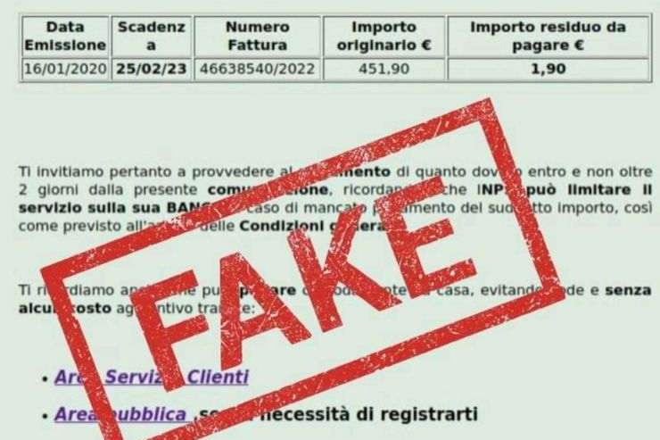 INPS attenzione comunicazione