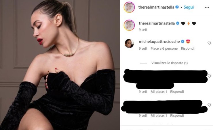 martina stella vestito super scollato 