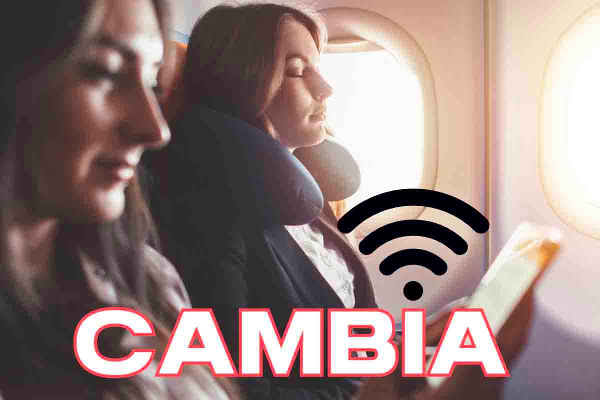 Connessione Wi-Fi su aereo