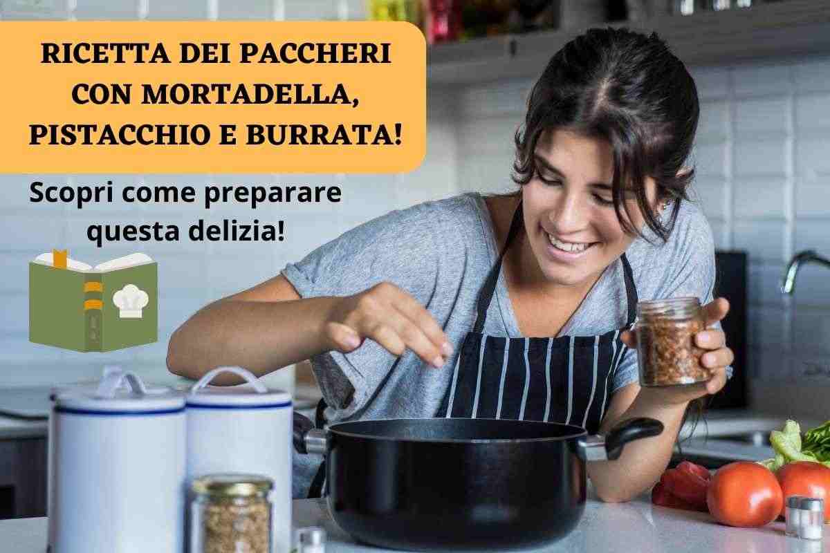 come preparare i paccheri mortadella pistacchio e burrata