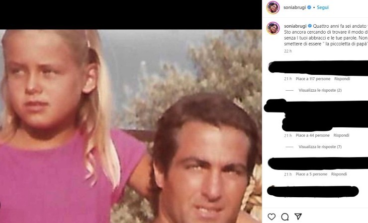 sonia bruganelli parole piene di dolore 