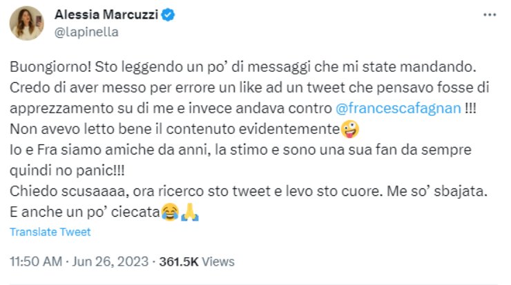 Alessia Marcuzzi, la verità sul litigio con Francesca Fagnani