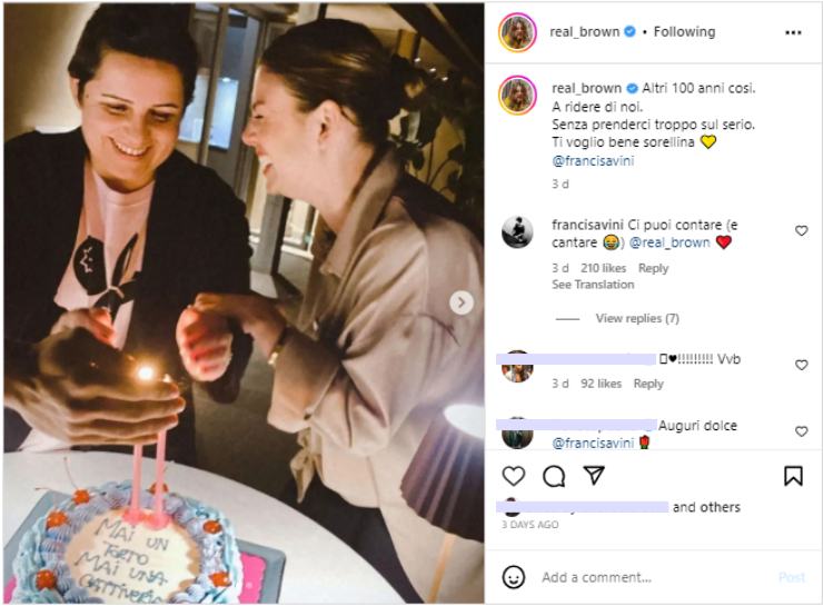 La dedica di Emma Marrone a Francesca Savini