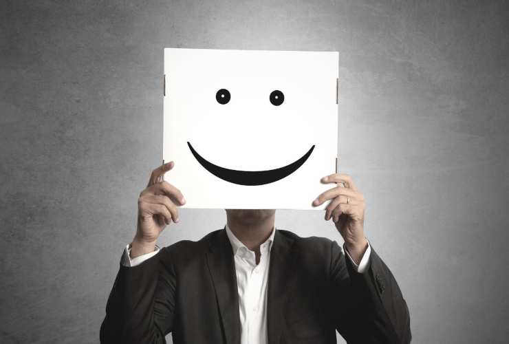 Läppar leende ljög