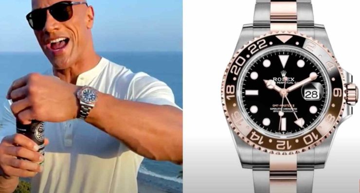 the rock stupisce con il suo rolex