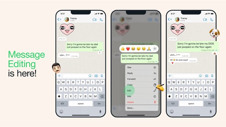 modificare i messaggi su whatsapp