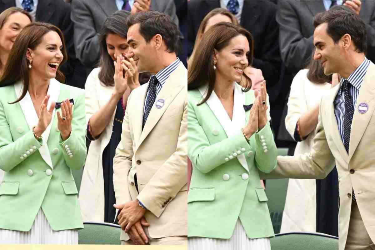 Kate Middleton bacio Roger Federer