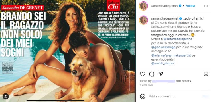 Chi è il figlio di Samantha de Grenet