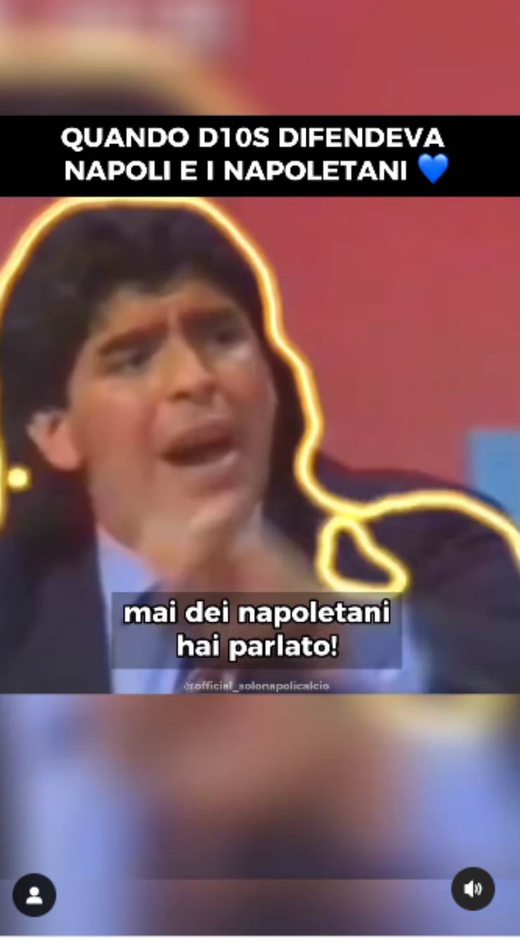 Diego Maradona all'attacco