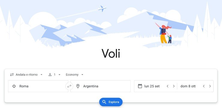 come trovare voli economici con google flights