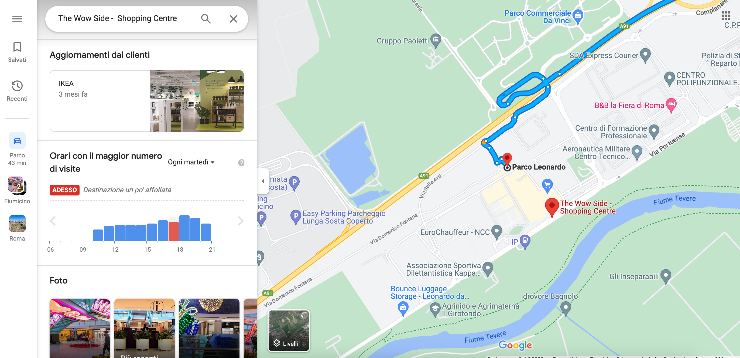 google maps consiglia orari di punta