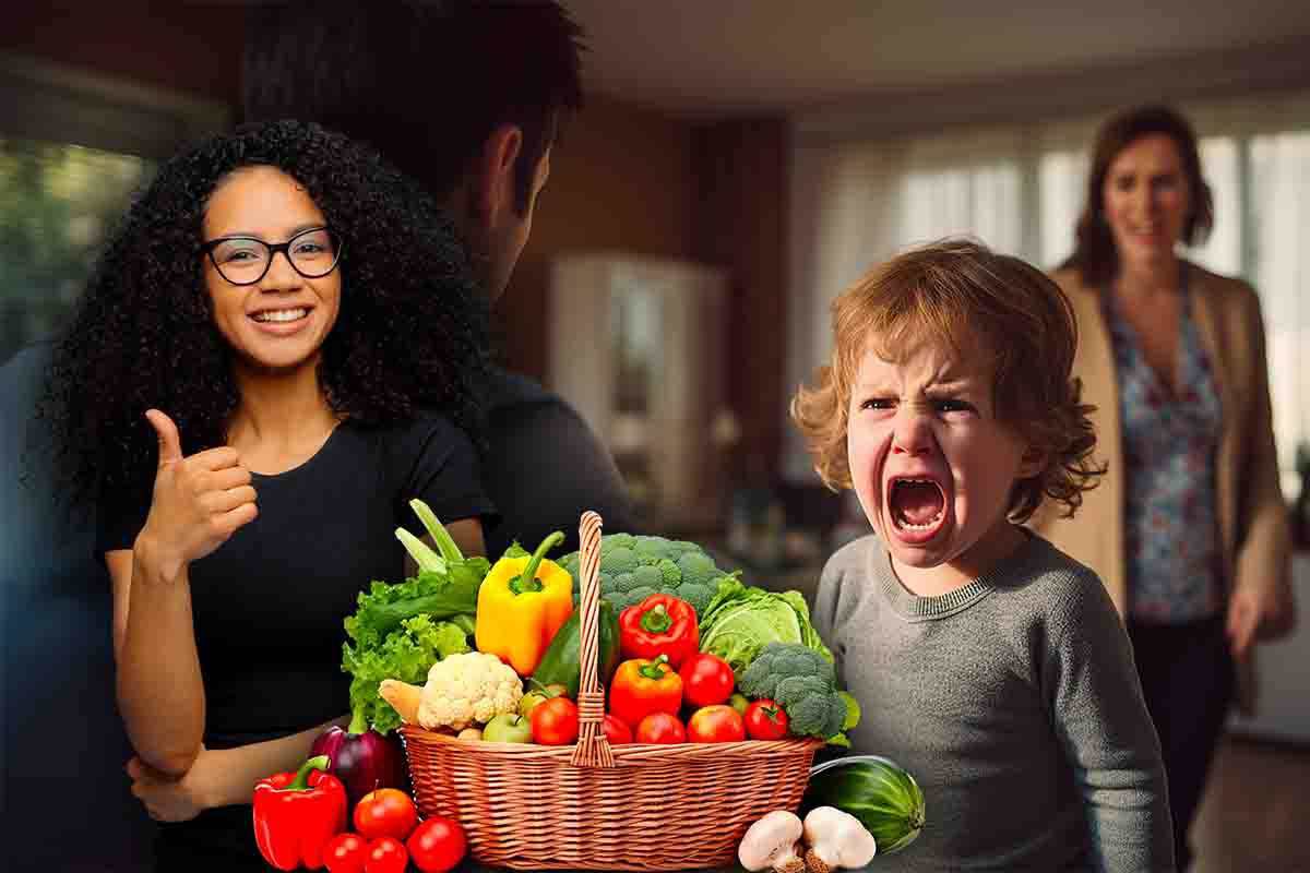 trucco mamma mangiare verdure