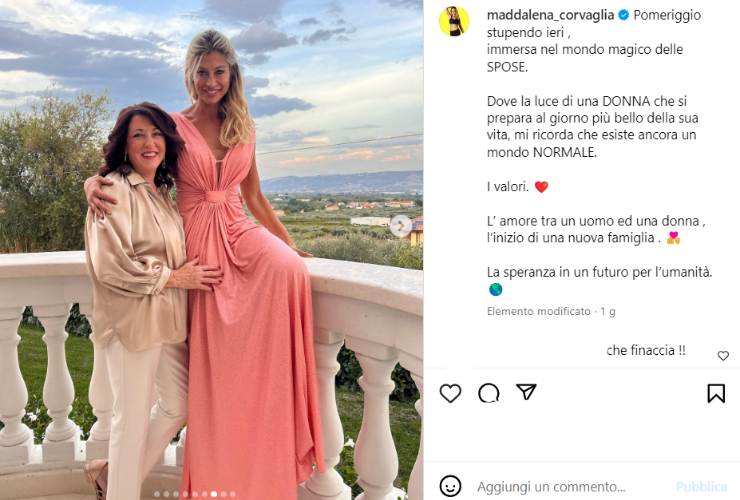 maddalena corvaglia matrimonio confessione