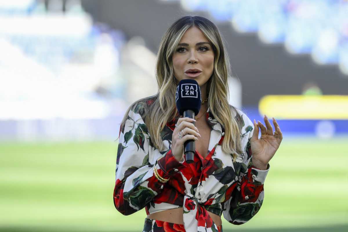 Diletta Leotta a bordo campo con DAZN