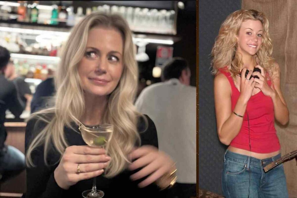 due foto dell'attrice Rachael Carpani